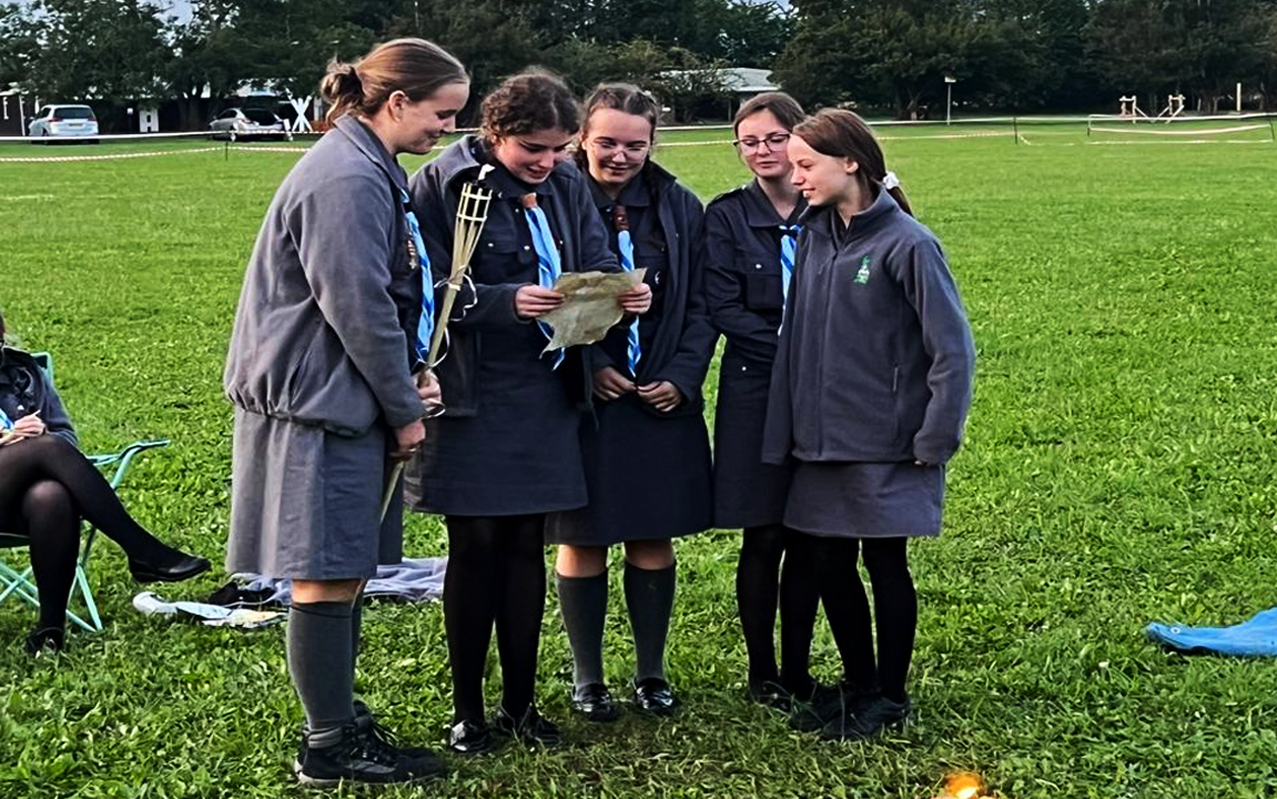 Photo of a group of Girl Scouts on an adventure